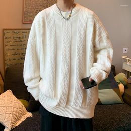 Men's Sweaters 2023 Autumn Winter Extra Large Size Twist Round Neck Sweater Trend Pullover Jacket