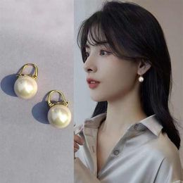 Drop earring in 18k gold plated and nature pearl for women wedding jewelry gift special design PS45422956