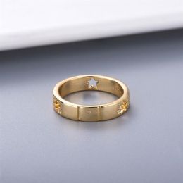 luxury- Simple Style Couple Ring Personality for Lover Ring Star Fashion Ring High Quality Silver Plated Jewellery Supply248W