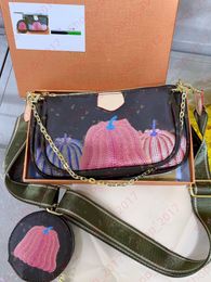 designer YK bag multi pochette crossbody shoulder bag purse fashion pumpkin bag women luxurys makeup bag messenger bag handbags shoulder crosbody tote bag 3pcs /set