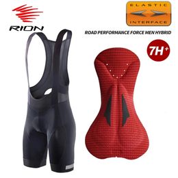 Cycling Bib Shorts RION Cycling Bib Shorts Men Biking Wear 3D Padded Long Distance 7 Hours Elastic Interface Pro Cushion MTB Pants Fit 231005