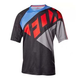 2023 Men's T-shirts Fox New Quick Fit Short Sleeve Drying Clothes Bicycle Mountain Off Road Vehicle Moisture Absorbing and Sweatwicking Cultural Shirt