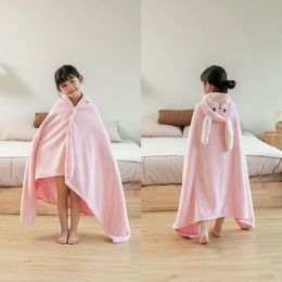 Towels Robes Hooded Towel for Cape Bathrobe With Hooded Coral Fleece for Babies Bath Playa Sauna Beach Shower Robe 231007