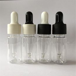 10ml liquid PET Plastic Dropper Bottle Clear Dropper Containers for Essential Oil fast shipping F1154 Onaws