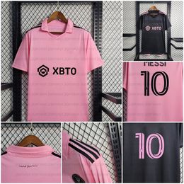 2023 2024 Inter Soccer Jerseys Pink Black Home Away CF Miamis10 Lionel 17 Martinez 18 Jordi Alba 23 24 football Shirt men Women kids Fans version shirt kits