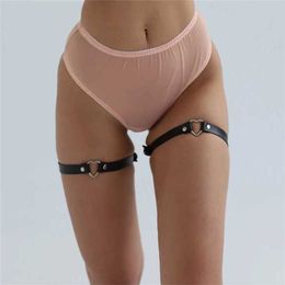 nxy sex toys men Bdsm Women Punk Heart Sexy Leather Ring Garter Belt Harajuku Elasticity Tight Suspender Cosplay Leg