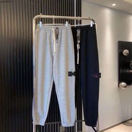 Designer braçadeira calças outono inverno pedras ilha cintura elástica casual solto sweatpants leggings calças desgastadas camisolas corredores respiráveis calças unisex