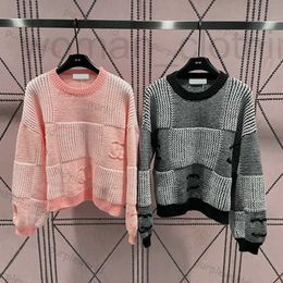 Women's Sweaters Designer Sweater Luxury Womens Pullover Fashion Classic Striped Design Top Crew Neck Long Sleeve Knitwear 2 Colours 5D7A
