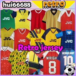 Retro 1982 -2003 Gunners Soccer Jerseys HIGHBURY PIRES SONG BERGKAMP VIEIRA WINTERBURN Fabregas REYES HENRY 1982 83 86 89 90 91 92 93 94 95 96 Men Uniforms