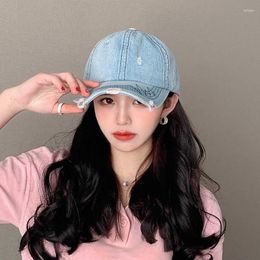 Ball Caps Retro Ripped Denim Baseball For Men And Women Spring Summer Travel Sunscreen Ins Korean Versatile Casual Sun Hats