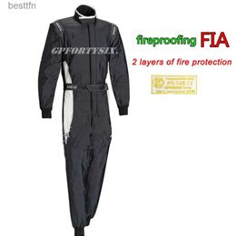 Others Apparel FIA Fireproofing CE Certified Moto Team Karting Racing Suits Motorcycle Racing Car Club Of Two Layers Waterproof Combo Suits F1L231007