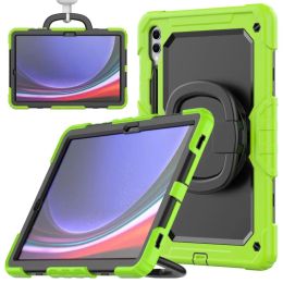 360 Rotating Handle Grip Stand Shockproof Case for Samsung Galaxy Tab S9 Ultra 14.6 inch S9Ultra S8Ultra Heavy Duty Rugged Armour Tablet Cover with S Pen Holder
