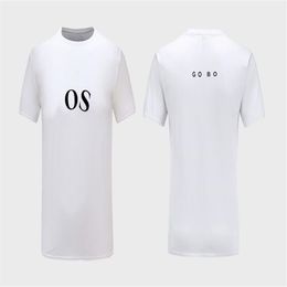 Deluxe designer men's formal t-shirt casual short tops sleeve 100% cotton quality whole black and white size M-6XL#04191v