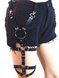 Belts Insta Sexy Harajuku Leather Leg Ring Women Gothic Punk Rings Cosplay Spike High Quality Elastic Thigh Garter