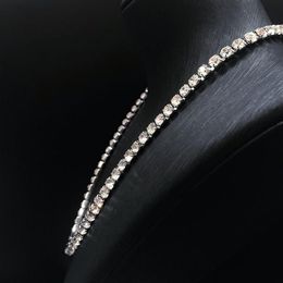 necklace designer graduated tennis necklaces Single Ice chain crystal Luxury diamond jewelry titanium steel European and American 253l