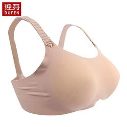 Bras B5 Selling Silicone False Breast Form Push Up Bra For Crossdresser Seamless 1 Piece Style Fake Boobs278D