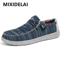 Dress Shoes Brand Men Casual Fashion Denim Canvas Breathable Walking Flat Outdoor Large Size Light Men's Loafers 231006