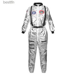 Theme Costume Astronaut Come Adult Silver Spaceman Come Plus Size Women Space Suit Party Dress up Come Astronaut Suit Adults WhiteL231007