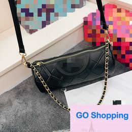 Top Luxury Personality Women Bag Metal Gold Bead Chain Cylinder Rhombus Long Single-Shoulder Bags Strap Pendant