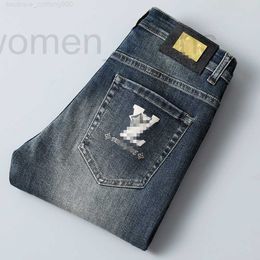 Men's Jeans designer Designer jeans for men Autumn Fashion Mens Korean Slim-fit pants Slim Fit Thick Embroidered Blue Grey Pants 9CK9