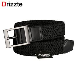 Drizzte Plus Size 110-180cm 190cm 63'' 67'' 71'' Long Black Braid Elastic Stretch Belt Mens Metal Bu2974