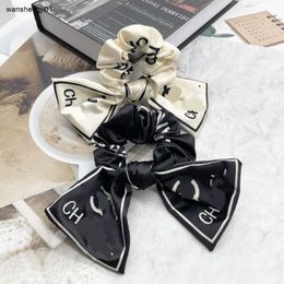 23ss Designer Letter Hair Rubber Band Smooth cloth Hair Ring Bow Brand Elegant For Charm Women Girls HairJewelry Hair Accessory
