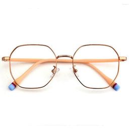 Sunglasses Fashion Retro Large Polygon Fullrim Metal Frame Anti Blu Light Ultralight Reading Glasses Modern Men Women 1.0 1.5 2.0 2.5