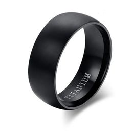 Wedding Rings Classic Men Stainless Steel Rings Black Solid Simple Vintage Rings For Men Wedding Bands Christmas Party Jewelry Gift Wholesale 231007