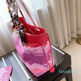 Designer Summer new colorful shopping one shoulder bag portable mummy bag gradient tiedye shopping