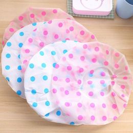 Clear Disposable Plastic Shower Caps Large Elastic Thick Bath Beanie Women Spa Bathing Accessory Fast Shipping F3261 Ujpmw