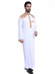 Ethnic Clothing Muslim Men Jubba Thobe Islamic Applique Kimono Long Robe Turkey Musulim Wear Turkish Store Clothes For