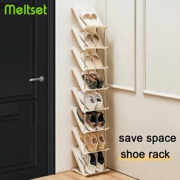 Storage Holders Racks Stackable Shoe Rack Space Saving Shoerack Organizer for Entry Door Multi-Layer Plastic living room Cabinet Furniture 231007