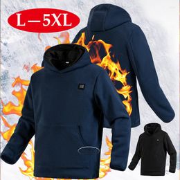 Men's Hoodies Heating Sweatshirt Intelligent Temperature Control Long Clothing Plus Velvet Thickened Warm