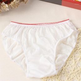 Disposable Panties Travel Holiday Underwear Panties Supplies Midi Rise Solid Cotton Briefs Short Female13496