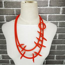 Choker UKEBAY Punk Necklaces Handmade Rubber Necklace Women Fashion Sweater Chain Summer Accessories Big Jewellery230N