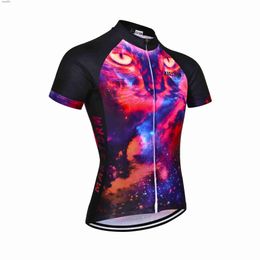 Others Apparel New short-sleeved men's racing suit quick-drying pocket mountain bike outdoor sportswear top cycling suitL231007