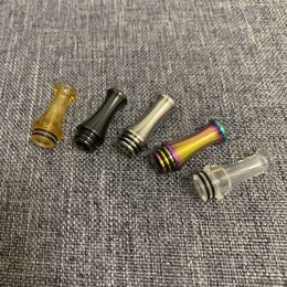 Gomoku Shape 510 thread Drip Tips Stainless Steel Mouthpiece Metal Rainbow Silver Black for 510 Tank MTL RDA RBA 3 Colors DHL