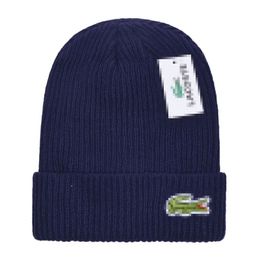 Winter warm hat crocodile women designer Beanie cap classic men's knitted hat