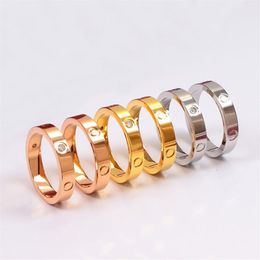 Love Screw Ring For Mens Womens Band Rings Classic Luxury Designer Jewellery Titanium Steel Gold Rosegold Silver Never Fade Not alle319V