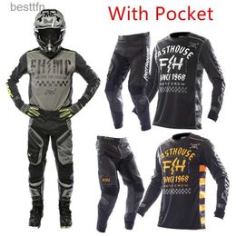 Others Apparel 2023 for Shift MX Suit Motocross Gear Set Off Road Set With Pocket Dirt Bike And Pants Moto Racing ClothingL231007