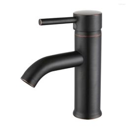 Bathroom Sink Faucets Oil Rubbed Bronze Lead-Free Brass Faucet Single Handle Wash Basin Lavatory Tap