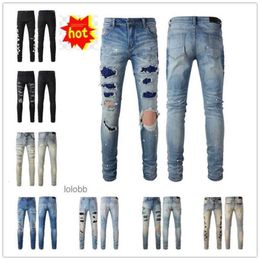 2024 New Arrivals amirly Mens Luxury Designer amiris amirir Denim Jeans Holes Trousers Jean COOLGUY Biker Pants Man Clothing #024