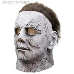 Theme Costume Halloween Scary Party Mask Cosplay Horror Bloody Killer Latex Helmet Mask Carnival Masquerade Party Come PropsL231008