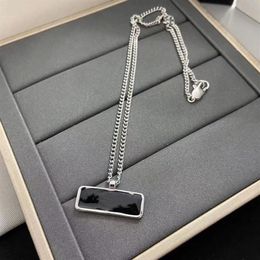 Mens designer necklaces luxury design pendants silver black white high end Personalized Street trend Punk hip hop jewelry womens f216J