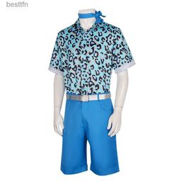 Theme Costume Ken Cosplay Fantasy 2023 Movie Halloween Come Summer Shirt Beach Clothing Adult Men Cosplay Outfit Halloween ClothL23100