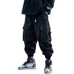 Men's Pants Spring Oversized Harem Men Drawstring Cotton Cargo Trousers Hip Hop Streetwear Loose Hiphop Clothing 2021299J