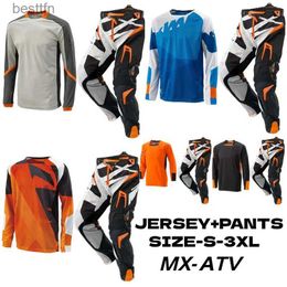 Others Apparel High-qualitMotocross AND PANTS MX ATV Combo Motocross Racing Racewear Dirt Bike Off Road Riding Gear Set 3XL/40 SizeL231007