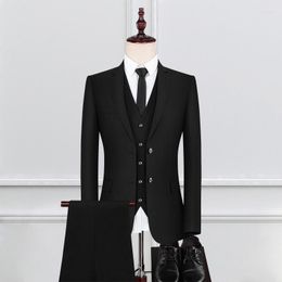 Men's Suits High End Suit Three Piece Handsome Slim Fit Business Professional Formal Dress Groom