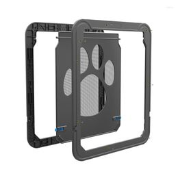Cat Carriers Easy Install Home Lockable Outdoor Door Magnetic Self-Closing Function Sturdy For Dog Cats 37X42cm