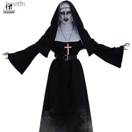 Theme Costume ROLECOS The Nun Cosplay Come Horror Films Cosplay Cross Ghost Halloween Come The Conjuring Black Women Halloween ComeL231007